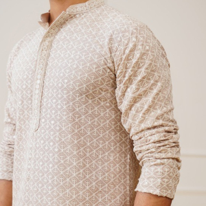 Azure Cotton Comfort Kurta