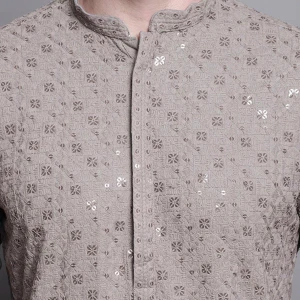 Golden Aura Brocade Kurta